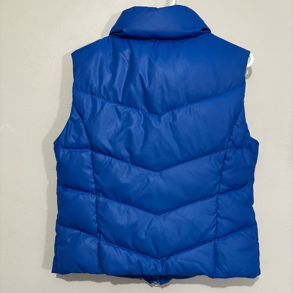 Hollister Vintage Y2K Blue Puffer Vest Size Large Seagull Logo Multi Zip - Picture 9 of 15